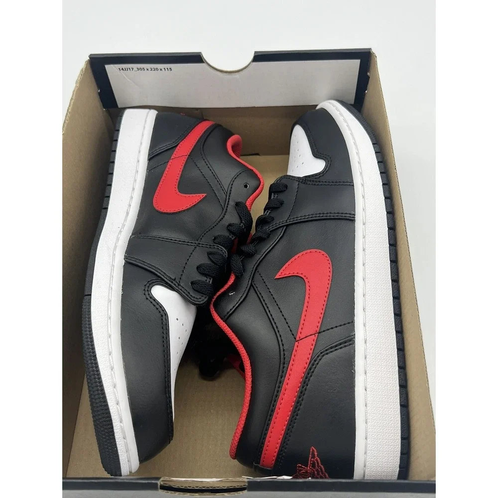 Size 10.5 - Nike Air Jordan 1 Low White Toe 2022 553558-063 (No Lid)